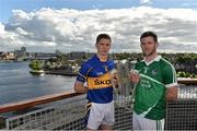 12 May 2014; At the Launch of the 2014 Munster Senior Hurling Championship are Tipperary hurler Brendan Maher, left, and Limerick hurler Donal O'Grady. King John’s Castle, Limerick. Picture credit: Diarmuid Greene / SPORTSFILE
