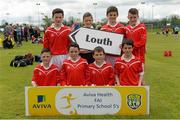 13 May 2014; Monastery National School, Ardee, Co. Louth. Aviva Health FAI Primary School 5’s Leinster Finals, MDL Grounds, Navan, Co. Meath. Photo by Sportsfile