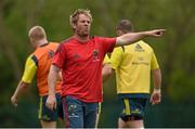 14 May 2014; Munster backs coach Simon Mannix during squad training ahead of their side's Celtic League 2013/14 Play-off match against Glasgow Warriors on Friday. Munster Rugby Squad Training, Cork Institute of Technology, Bishopstown, Cork. Picture credit: Diarmuid Greene / SPORTSFILE