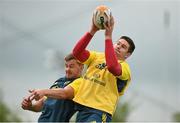 14 May 2014; Munster's Billy Holland wins possession in a lineout ahead of Dave Foley during squad training ahead of their side's Celtic League 2013/14 Play-off match against Glasgow Warriors on Friday. Munster Rugby Squad Training, Cork Institute of Technology, Bishopstown, Cork. Picture credit: Diarmuid Greene / SPORTSFILE
