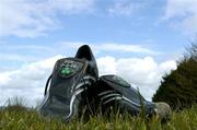 14 March 2006; The new personalised adidas TUNiT boots of Newtownshandrum hurler Ben O'Connor ahead of the AIB All-Ireland Club Hurling Final against Portumna on St Patrick's Day. Ben, and brother Jerry will be the first GAA players to wear the new F50+ TUNiT boot-the world’s first fully customisable football boot. Their personalised pair were specially flown in from Germany for the big match. Picture credit: Brendan Moran / SPORTSFILE