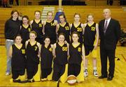 14 March 2006; The Colaiste Iosagain team. Schools League Basketball Finals, Girls U19A Final, Colaiste Iosagain v Holy Faith Clontarf, National Basketball Arena, Tallaght, Dublin. Picture credit: Pat Murphy / SPORTSFILE