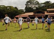 17 March 2006; Members of the O'Neills / TG4 Ladies All-Stars Tour 2006 team during a 'light' training session in advance of their game on Saturday. Singapore Polo Club, Singapore. Picture credit: Ray McManus / SPORTSFILE