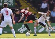 29 May 2016; Jamie McGrath of St Patrick's Athletic in action against Eoin Wearen of Bohemians in the SSE Airtricity League Premier Division match between Bohemians and St Patrick's Athletic at Dalymount Park, Dublin.  Photo by David Maher/Sportsfile