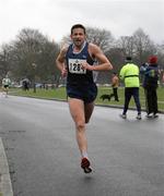 17 March 2006; Eventual 2nd placed Peter Mathews, DSD, in action during the KBC Asset Managment St. Patrick's day 4 mile road race organised by Metro St. Brigids AC, Phoneix Park, Dublin. Picture credit: Tomas Greally / SPORTSFILE