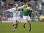 19 March 2006; Anthony Moyles, Meath, is tackled by Killian Brennan, Kildare. Allianz National Football League, Division 1B, Round 5, Meath v Kildare, Pairc Tailteann, Navan, Co. Meath. Picture credit: Brian Lawless / SPORTSFILE