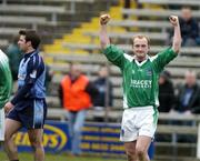 19 March 2006; Sean Doherty, Fermanagh, celebrates victory. Allianz National Football League, Division 1A, Round 5, Fermanagh v Dublin, Brewster Park, Enniskillen, Co. Fermanagh. Picture credit: Ray Lohan / SPORTSFILE