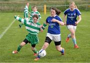 13 May 2014; Action from the Scoil Mhuire NS, Cashel, Co. Donegal v St Marys, NS, Arva, Cavan, game in the Girls section. Aviva Health FAI Primary School 5’s Ulster Finals, Ballyare, Donegal League HQ, Letterkenny, Co. Donegal. Picture credit: Oliver McVeigh / SPORTSFILE
