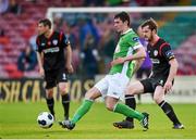 16 May 2014; Brian Lenihan, Cork City, in action against Ryan McBride, Derry City. Airtricity League Premier Division, Cork City v Derry City, Turners Cross, Cork. Picture credit: Matt Browne / SPORTSFILE