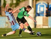 18 May 2014; Ryan McEvoy, Bohemians, in action against Gary O'Neill, Drogheda United. Airtricity League Premier Division, Drogheda United v Bohemians, United Park, Drogheda, Co. Louth. Photo by Sportsfile