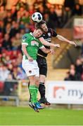 16 May 2014; Mark O'Sullivan, Cork City, in action against Ryan McBride, Derry City. Airtricity League Premier Division, Cork City v Derry City, Turners Cross, Cork. Picture credit: Matt Browne / SPORTSFILE
