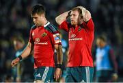 16 May 2014; Munster's Keith Earls, right, and Conor Murray react after defeat to Glasgow Warriors. Celtic League 2013/14 Play-off, Glasgow Warriors v Munster, Scotstoun Stadium, Glasgow, Scotland. Picture credit: Diarmuid Greene / SPORTSFILE