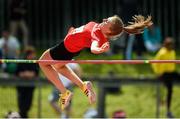 17 May 2014; Sophie Meredith, from SMI Newcastle West, Co. Limerick, who set a new Munster Schools Record on her way to winning the Junior Girls High Jump at the Aviva Munster Schools Track and Field Championships. Cork IT, Bishopstown, Cork. Picture credit: Matt Browne / SPORTSFILE