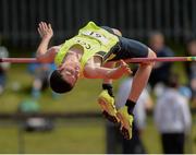 17 May 2014; Tom Deasy, from Carrigalins CS, Co. Cork, in action during the Intermediate Boy's High Jump at the Aviva Munster Schools Track and Field Championships. Cork IT, Bishopstown, Cork. Picture credit: Matt Browne / SPORTSFILE