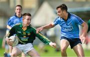 17 May 2014; David McLoughlin, Meath, in action against Declan Monahan, Dublin. Electric Ireland Leinster Minor Football Championship, Quarter-Final, Dublin v Meath, Parnell Park, Dublin. Picture credit: Piaras Ó Mídheach / SPORTSFILE