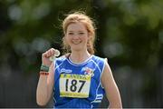 17 May 2014; Lauren Ryan, from Cresent College, Limerick, who won Gold in the Junior Girl's 100 and 200m at the Aviva Munster Schools Track and Field Championships. Cork IT, Bishopstown, Cork. Picture credit: Matt Browne / SPORTSFILE