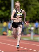 17 May 2014; Niamh McNicol, from Stella Maris, Tramore, Co. Waterford, on her way to winning the Senior Girl's 100m at the Aviva Munster Schools Track and Field Championships. Cork IT, Bishopstown, Cork. Picture credit: Matt Browne / SPORTSFILE
