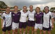 18 March 2006; Cork players who took part in the O'Neills / TG4 Ladies GAA All-Stars exibition game, l to r, Deirdre O'Reilly, Rena Buckley, Angela Walsh, Juliette Murphy, Valerie Mulcahy and Briege Corkery. Singapore Polo Club, Singapore. Picture credit: Ray McManus / SPORTSFILE