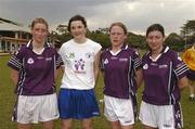 18 March 2006; Mayo players who took part in the O'Neills / TG4 Ladies GAA All-Stars exibition game, l to r, Cora Staunton, Helena Lohan, Claire Egan and Christina Heffernan. Singapore Polo Club, Singapore. Picture credit: Ray McManus / SPORTSFILE