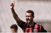 29 May 2016; Kurtis Byrne Bohemians celebrates after scoring his side's fifth goal in the SSE Airtricity League Premier Division match between Bohemians and St Patrick's Athletic at Dalymount Park, Dublin.  Photo by David Maher/Sportsfile