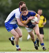 29 May 2016; Bill Maher of Tipperary in action against Michael Curry of Waterford in the Munster GAA Football Senior Championship quarter-final between Waterford and Tipperary at Fraher Field, Dungarvan, Co. Waterford. Photo by Matt Browne/Sportsfile