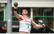 29 May 2016; James Kelly of Crusaders AC during the Men's Shot Put during the GloHealth National Championships AAI Games and Combined Events in Morton Stadium, Santry, Co. Dublin.  Photo by Piaras Ó Mídheach/Sportsfile