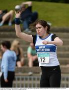 29 May 2016; Rachel Power of West Waterford AC during the Women's Shot Put during the GloHealth National Championships AAI Games and Combined Events in Morton Stadium, Santry, Co. Dublin.  Photo by Piaras Ó Mídheach/Sportsfile