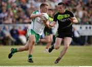 29 May 2016; Liam Gavaghan of London in action against Stephen Coen of Mayo during the Connacht GAA Football Senior Championship quarter-final between London and Mayo in Páirc Smárgaid, Ruislip, London, England. Photo by Seb Daly/Sportsfile