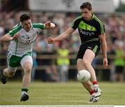 29 May 2016; Lee Keegan of Mayo in action against Ciaran Dunne of London during the Connacht GAA Football Senior Championship quarter-final between London and Mayo in Páirc Smárgaid, Ruislip, London, England. Photo by Seb Daly/Sportsfile