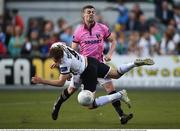 29 May 2016; David McMillan of Dundalk in action against Craig McCabe of Wexford Youths in the SSE Airtricity League Premier Division match between Dundalk and Wexford Youths at Oriel Park, Dundalk, Co. Louth. Photo by Sportsfile