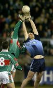 25 March 2006; Ciaran Whelan, Dublin, in action against Barry Moran, Mayo. Allianz National Football League, Division 1A, Round 6, Dublin v Mayo, Parnell Park, Dublin. Picture credit: Matt Browne / SPORTSFILE