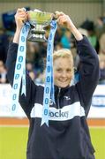 26 March 2006; Jenny Osborne, Hermes, lifts the cup. ESB Womens Irish Senior Cup Final, Hermes v Old Alexandra, Belfield, UCD, Dublin. Picture credit: Pat Murphy / SPORTSFILE