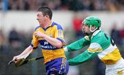 26 March 2006; Diarmuid McMahon, Clare, in action against Barry Teehan, Offaly. Allianz National Hurling League, Division 1A, Round 4, Clare v Offaly, Cusack Park, Ennis, Co. Clare. Picture credit: Kieran Clancy / SPORTSFILE