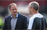 17 May 2014; Ulster's Director of Rugby David Humphreys, left, with head coach Mark Anscombe. Celtic League 2013/14 Play-off, Leinster v Ulster, RDS, Ballsbridge, Dublin. Picture credit: Brendan Moran / SPORTSFILE