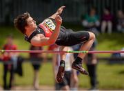 17 May 2014; Yuri Kanash, from St. Augustine's School, Limerick, in action during the Intermediate Boy's High Jump at the Aviva Munster Schools Track and Field Championships. Cork IT, Bishopstown, Cork. Picture credit: Matt Browne / SPORTSFILE