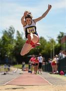 17 May 2014; Kate Taylor, from Colaiste Muire, Ennis, Co. Clare, in action during the Junior Girl's Long Jump at the Aviva Munster Schools Track and Field Championships. Cork IT, Bishopstown, Cork. Picture credit: Matt Browne / SPORTSFILE