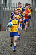 18 May 2014; Roscommon captain Niall Carty leads out his team to the pitch ahead of the game. Connacht GAA Football Senior Championship Quarter-Final, Roscommon v Leitrim, Dr. Hyde Park, Roscommon. Picture credit: Barry Cregg / SPORTSFILE