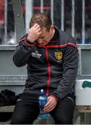 18 May 2014; Down manager James McCartan reacts after the game. Ulster GAA Football Senior Championship Preliminary Round, Tyrone v Down, Healy Park, Omagh, Co. Tyrone. Picture credit: Stephen McCarthy / SPORTSFILE