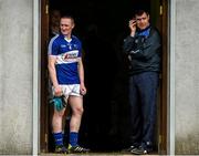 18 May 2014; Peter O'Leary, Laois, with team selector Fergal Byron before the start of the second half. Leinster GAA Football Senior Championship Round 1, Wicklow v Laois, County Grounds, Aughrim, Co. Wicklow. Picture credit: Matt Browne / SPORTSFILE