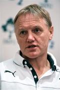 19 May 2014; Ireland head coach Joe Schmidt during his Ireland rugby squad announcement for their two-test summer tour of Argentina in June. Clyde Court Hotel, Ballsbridge, Dublin. Picture credit: Stephen McCarthy / SPORTSFILE
