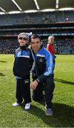 27 April 2014; Bernard Dunne with six year old Darragh Oaks, from Finglas, Dublin, before the game. Allianz Football League Division 1 Final, Dublin v Derry, Croke Park, Dublin. Picture credit: Ray McManus / SPORTSFILE