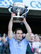 27 April 2014; Tomás Brady, Dublin, lifts the cup at the end of the game. Allianz Football League Division 1 Final, Dublin v Derry, Croke Park, Dublin.  Picture credit: Ray McManus / SPORTSFILE