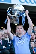 27 April 2014; Ciarán Reddin, Dublin, lifts the cup at the end of the game. Allianz Football League Division 1 Final, Dublin v Derry, Croke Park, Dublin.  Picture credit: Ray McManus / SPORTSFILE