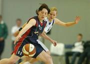 26 March 2006; Lindsay Peat, Carna Transport Mercy, in action against Denise Walsh, Glanmire Vienna Woods. Women's Superleague Final, Glanmire Vienna Woods v Carna Transport Mercy, Mardyke Arena, Cork. Picture credit: Brendan Moran / SPORTSFILE