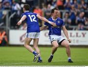 29 May 2016; Martin Reilly of Cavan, left, celebrates with Sean Johnston after scoring a second half penalty in the Ulster GAA Football Senior Championship quarter-final between Cavan and Armagh at Kingspan Breffni Park, Cavan. Photo by Oliver McVeigh/Sportsfile