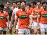 29 May 2016; Ciaran McKeever of Armagh leads his team off the pitch after the Ulster GAA Football Senior Championship quarter-final between Cavan and Armagh at Kingspan Breffni Park, Cavan. Photo by Oliver McVeigh/Sportsfile