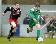 28 March 2006; David O'Connell, Firhouse Community College, Dublin, in action against Stephen Mahon, St. Mary's College, Galway. Irish Schools Senior Cup Final, Firhouse Community College, Dublin v St. Mary's College, Galway, Home Farm FC, Whitehall, Dublin. Picture credit: Brian Lawless / SPORTSFILE