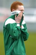 28 March 2006; Glen Coughlan, Firhouse Community College, Dublin, after defeat in the final. Irish Schools Senior Cup Final, Firhouse Community College, Dublin v St. Mary's College, Galway, Home Farm FC, Whitehall, Dublin. Picture credit: Brian Lawless / SPORTSFILE
