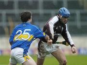 26 March 2006; David Tierney, Galway, in action against Damien McGrath, Tipperary. Allianz National Hurling League, Division 1B, Round 4, Tipperary v Galway, Semple Stadium, Thurles, Co. Tipperary. Picture credit: Ray McManus / SPORTSFILE