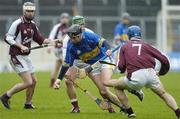 26 March 2006; Colin Morrissey, Tipperary, in action against Galway's, from left, Fergal Healy, David Collins, 7, and Richie Murray. Allianz National Hurling League, Division 1B, Round 4, Tipperary v Galway, Semple Stadium, Thurles, Co. Tipperary. Picture credit: Ray McManus / SPORTSFILE